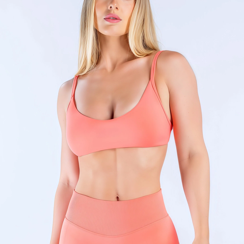 Yoga Strap Cotton - HISTELLO Impact Scoop Neck Bra Women