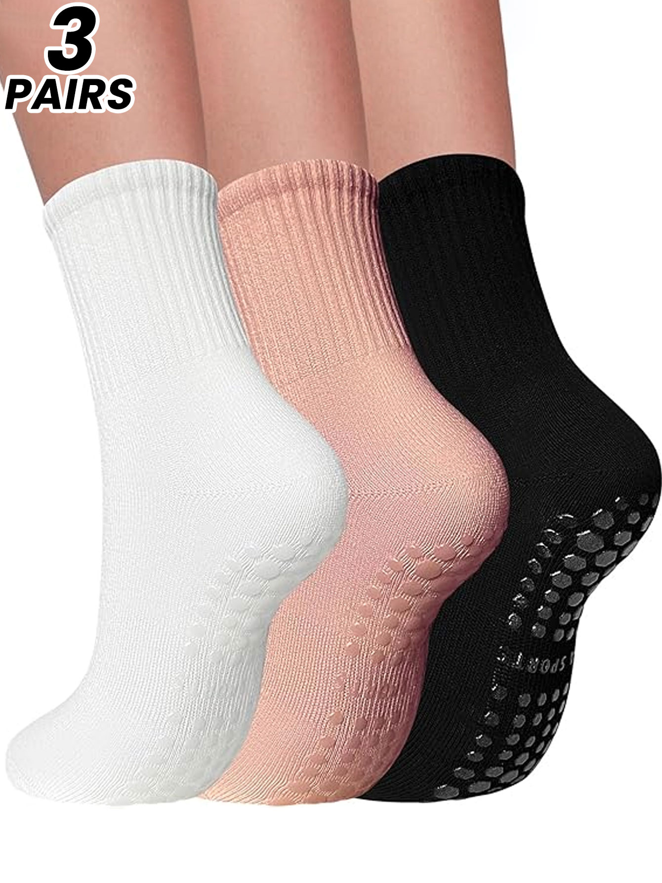 Pilates Yoga Fitness - 3 pairs of professional yoga socks